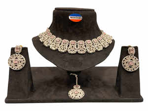 ชุดสร้อยคอแบบสวมติดรอบลำคอมีสไตล์คลาสสิกพร้อมต่างหูเครื่องประดับแฟชั่นสำหรับปาร์ตี้วันครบรอบงานอีเว้นท์ตามประเพณีไอเดียของขวัญ - Product Image 2