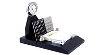 Ensemble de bureau de qualité supérieure avec horloge calendrier perpétuel en métal, bloc-notes, Regal Incorporation, 115x180x135mm, Inde