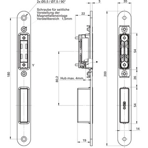 ชุดล็อคฝังประตูภายใน MG 50 SET BB 24/ 55/72/8 มม. DIN สแตนเลสทรงกลม SSF สำหรับล็อคจักรยานซ้าย/ขวา - Product Image 4