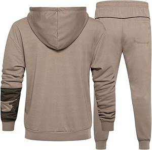 ชุดวอร์ม2ชิ้นมีฮู้ดสำหรับผู้ชายชุดวิ่งแบบลำลองลายพรางชุดออกกำลังกายผ้าฝ้าย100% ใส่สบายสำหรับฤดูหนาวขนาดพิเศษ - Product Image 2