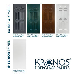 Puerta de Seguridad Antirrobo E-LITE con Diseño Moderno, Apertura Manual, Panel de Fibra de Vidrio ZEUS - Product Image 2