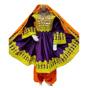 Wholesale Price Custom Clothing Manufacturer Breathable Afghani <b>Dress</b> Women Lace Embroidery Long Sleeves Party Wear <b>Dress</b> Woman - Product Image 1