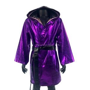 Fabricante de Equipamiento de Boxeo Personalizado, Bata de Boxeo con Capucha de Satén, Vestido de Caminata al Ring, Suministro de Fábrica al Por Mayor - Product Image 1