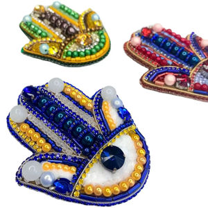 Customizable Trendy Beaded Embroidery Hand <b>Charm</b> & <b>Keyring</b> Premium Elegant Seed Beaded Style Classic Indian Design - Product Image 1