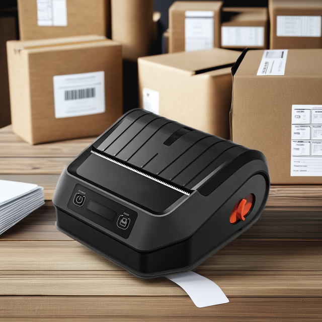 80mm Handheld Barcode Label Printing Device for 2600mAh Battery 203dpi Resolution-in Stock for Warehouse Inventory