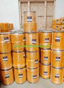 Cordes de barrière torsadées jaunes et noires à 3 et 4 brins en PP avec emballage en tambours en bois pour cordes de marquage de clôture 4-40 mm Inde - Product Image 6