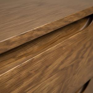 TABLE DE CHEVET 2 Tiroirs Couleur Marron, Design Dynamique et Moderne - Product Image 4