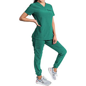 Ensembles de blouses d'infirmière en gros, uniformes d'infirmière de haute qualité, blouses médicales extensibles, uniformes extensibles en spandex, haut et pantalon, ensemble de blouses - Product Image 6