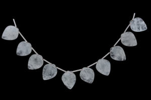 Perles d'aigue-marine polies superbes pierres précieuses en vrac à facettes bleu gris pour la fabrication de bijoux perles de pierre à motif de goutte - Product Image 6