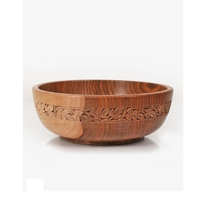 Modern Wooden Serving Bowl with Handle for Fruit Salad Vegetables & Nuts-Party Use Low Price Food Serving Bowl - Product Image 3
