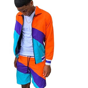Top Notch jacket and short <b>set</b> zip up wind breaker jacket hoodie cargo running sports two piece biker pants short <b>set</b> men - Product Image 2