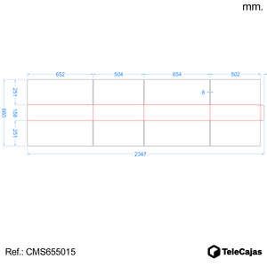 Caja Rectangular Rígida de Cartón Corrugado de 65x50x15 cm, Resistente, con Laminado Brillante, Materiales Reciclados, Sin Asas - Product Image 3
