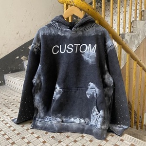 Vente en gros de sweat à capuche zippé pour homme, personnalisé, hiver, respirant, délavé soleil, coupe carrée, court, épaules tombantes, oversize, décontracté, effet délavé, vêtements pour hommes - Product Image 4