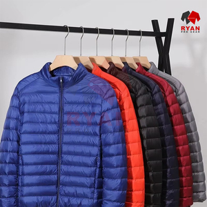 Chaqueta acolchada con capucha a prueba de viento impermeable sólida tejida personalizada para hombre invierno al aire libre cómodo brillante - Product Image 6