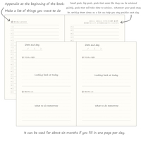 Carnet de notes série Tea Time 3 types P21-08, 1 page par jour, planification hebdomadaire, couverture en papier 2 couleurs, 148x105x10mm, Japon
