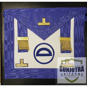 ผ้ากันเปื้อนหนังแท้ลาย lambskin สำหรับ Grand Lodge Grand Lodge undress มีสไตล์ปักลายต้นแบบ Masonic - Product Image 6