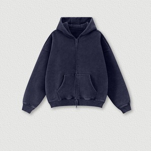 Luxury Heavyweight 500gsm Terry Cotton Fade Stone Washed <b>Pullover</b> <b>Men</b> Hoodies Oversized Custom Print Logo Wash Acid <b>Men</b> Hoodies - Product Image 3