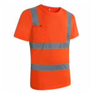 Camiseta de Seguridad de Alta Visibilidad para Hombre, 100% Algodón/Tela Personalizable, Mangas Cortas, Secado Rápido, Logotipo Personalizado - Product Image 3