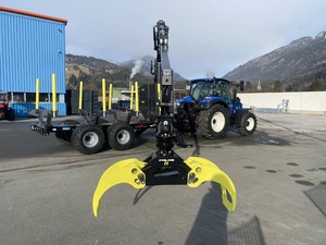 Remorque grue hydraulique avec flèche pliante et grappin pour le transfert de fumier agricole, remorque grue multifonctionnelle - Product Image 6