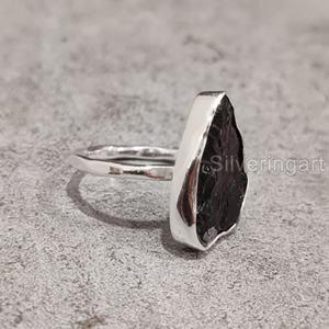 เครื่องประดับหินหยาบแหวนโกเมนธรรมชาติสำหรับผู้หญิงพลอยเทียมพลอยญี่ปุ่นเครื่องประดับสำหรับงานเลี้ยงที่925แหวนเงินสเตอร์ลิง - Product Image 2