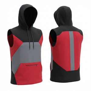 Sudadera con Capucha sin Mangas para Hombre, Estilo Hip Hop, 100% Algodón, Estampada, Holgada e Informal - Product Image 1