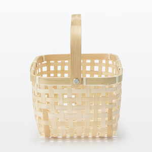 Cesta de mimbre rústica de bambú Natural tejida a mano rectangular con asa, accesorios mínimos, decoración de mesa, productos vietnamitas de moda - Product Image 2