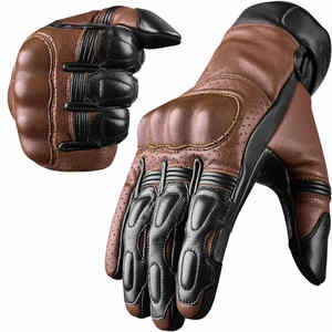 Gants de course personnalisés OEM Gants de motocycliste lourds Gants d'équitation en cuir pur respirant pour motocyclette - Product Image 3