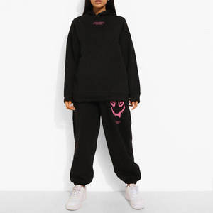 Nueva moda diseño personalizado Jogging Slim Fit ropa informal de invierno conjunto de 2 piezas Joggers conjunto de chándal de mujer - Product Image 1