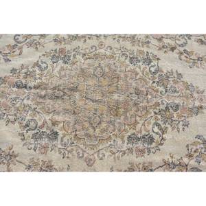 Classic Beige Vintage Turkish Rug 5.2 X 9.1 ft Handmade Patchwork Design Wool Viscose Rectangular Shape for Living Latex - Product Image 5