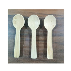 Cuillères polyvalentes biodégradables en feuille de palmier Couverts jetables écologiques pour toutes les occasions pour une utilisation de dessert de petite capacité - Product Image 6