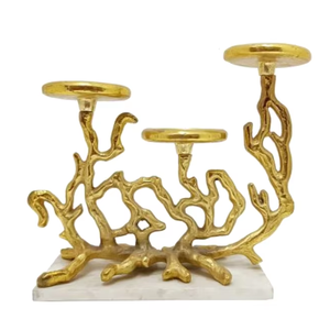 Bougeoirs en métal doré à 9 bras Candélabres pour centres de table de mariage Décoration Chandeliers Bougeoirs pour mariage - Product Image 6