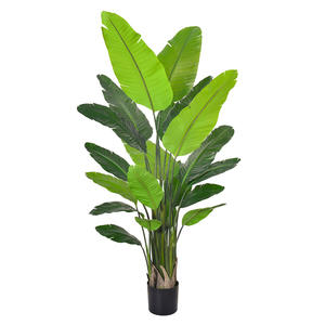 Árbol Bonsái Artificial de <span class=keywords><strong>Ravenala</strong></span> para Interiores, Plástico Ecológico, Reciclable, Duradero, Resistente a los Rayos UV, para Acción de Gracias, Navidad, Año Nuevo - Product Image 1