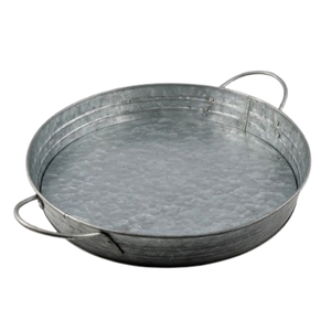 Vasos para servir utensilios de cocina de Color gris y bandeja de Hotel aperitivos mango de madera bandeja de servicio decorativa galvanizada Rectangular - Product Image 2