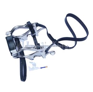 Vente en gros de haute qualité vétérinaire cheval bouche Gag acier inoxydable cuir cheval maréchal-ferrant outil équin dentaire bouche spéculum - Product Image 2