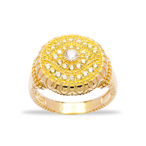 Clair CZ Pierre Forme D'oeil Style Traditionnel Conception Unique Cluster Anneau En Gros Fabriqué À La Main Zircon Bijoux En Argent - Product Image 3