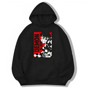 Sudadera con Capucha de Manga Larga Extra Grande con Estampado de Anime Personalizado al por Mayor, Sudadera de Invierno de Alta Calidad con Apliques, Lavado Ácido y Bordado - Product Image 2