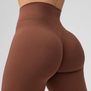 Ensemble de vêtements de sport de yoga taille haute personnalisé grande taille soutien-gorge de sport push-up taille haute Leggings sans couture vêtements de sport entraînement pour femmes solide - Product Image 1