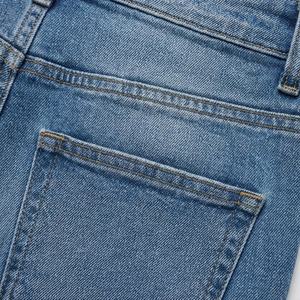 Classic Denim Suits <b>Women</b> Vintage Inspired Casual Breathable Straight 100% Cotton Regular Fit Quick Dry Pants - Product Image 5