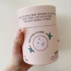 Caja de galletas de Navidad Paquete de papel Kraft diseño OEM bajo MOQ contenedor de papel para galletas paquete de material respetuoso con el medio ambiente - Product Image 3