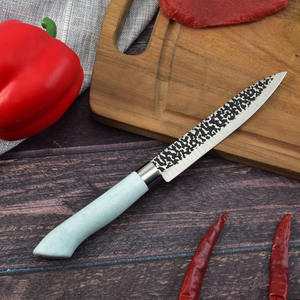 Venta al por mayor personalizado de alta calidad OEM ODM servicio Damasco cocina vegetal fruta cuchillo para pelar con hoja afilada de acero inoxidable - Product Image 5