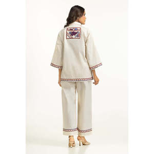 Conjunto Coordinado Bohemio Bordado en Jacquard Denier IPST-55089-A, Sin Cuello, Talla XXS, Dos Piezas, para Primavera/Verano - Product Image 3