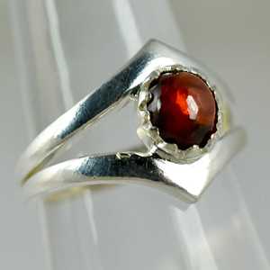 Boho January Birthstone <b>Ring</b> Handmade 925 Sterling <b>Silver</b> Rhodium Perfect Anniversary Birthday Gift for Her <b>Garnet</b> Stone January - Product Image 4
