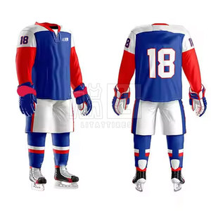Precio razonable Uniforme de hockey sobre hielo de manga larga Precio al por mayor Uniforme de hockey sobre hielo de la mejor calidad - Product Image 1