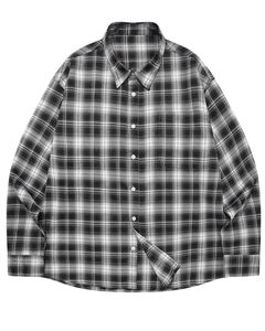 Chemise à carreaux noire et blanche pour homme, en coton et polyester, manches longues, boutonnée, décontractée, en flanelle douce, coupe ample - Product Image 1