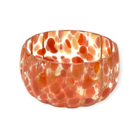 Bol à pois en verre coloré soufflé à la main à motif léopard, idéal pour dessert salade bougie aux fruits bol à matcha décor de fête à la mode