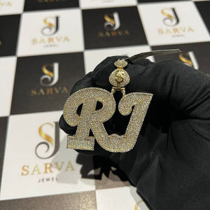 Pendentif Hip Hop personnalisé en argent S925, diamant Moissanite VVS, lettres serties, plaqué or, testeur de qualité, breloques élégantes pour soirée - Product Image 2