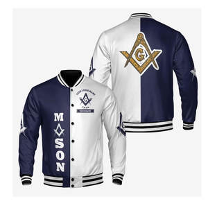 Chaqueta Letterman Masónica Personalizada con Logotipo Masónico Bordado para Hombre, Chaqueta Letterman de Francmasonería Personalizada - Product Image 1