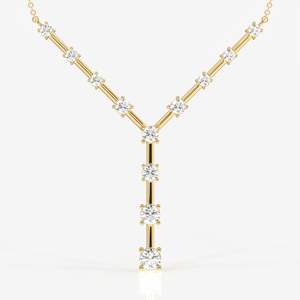 Collier en or 14 carats avec diamant cultivé en laboratoire pour femme Celeste - Product Image 1
