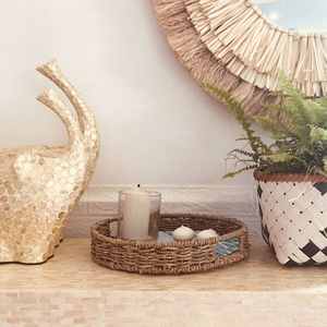 Bandeja de exposición de frutos secos redondos, accesorio especial de perlas de diseño más nuevo con incrustación redonda de algas marinas de alta calidad - Product Image 2