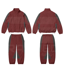 Chándal cortavientos de alta calidad, pantalón y chaqueta elásticos a prueba de agua, chándal cortavientos con Cremallera de nailon 100% para hombre - Product Image 5